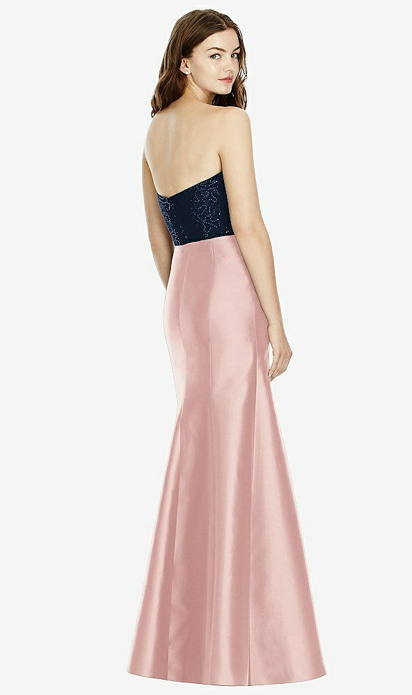 Back View - Rose & Midnight Navy Bella Bridesmaids Dress BB105