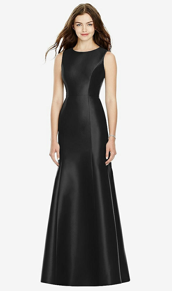 Back View - Black Bella Bridesmaids Dress BB106