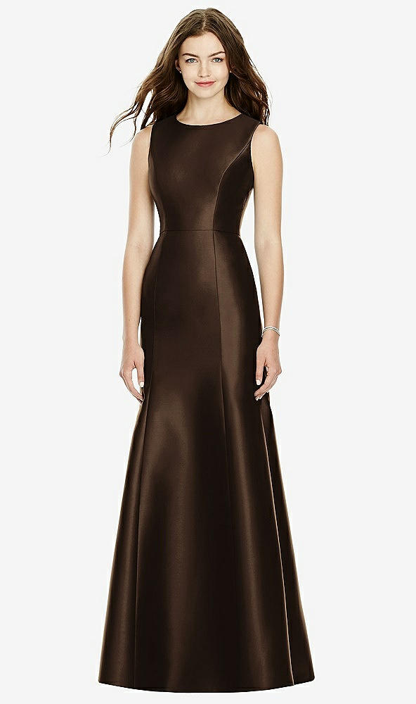 Back View - Espresso Bella Bridesmaids Dress BB106
