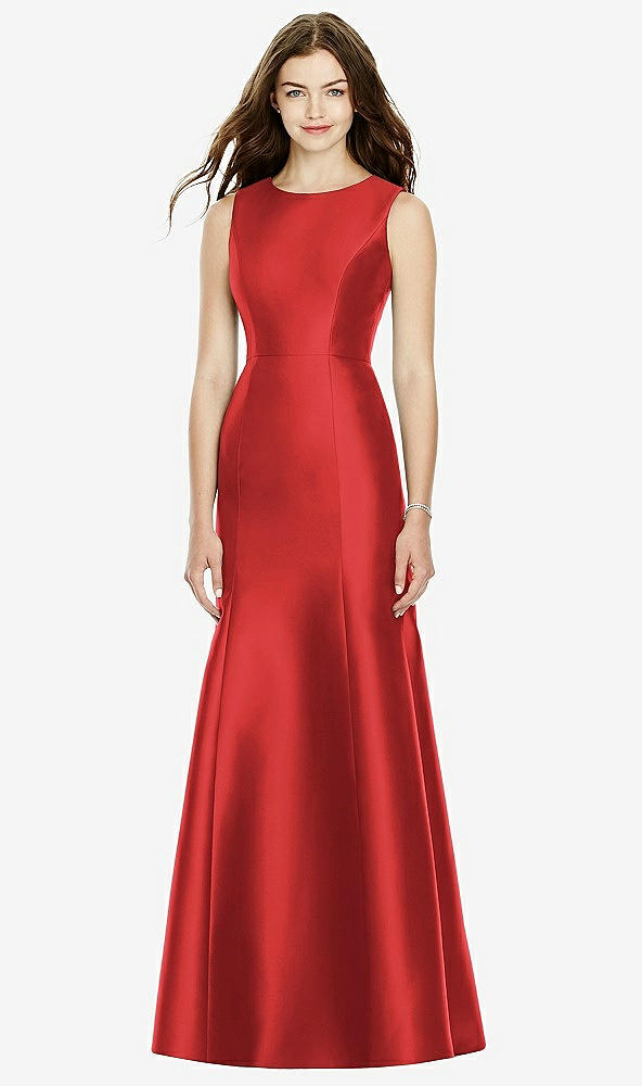Back View - Poppy Red Bella Bridesmaids Dress BB106