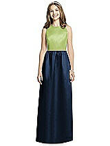 Front View Thumbnail - Midnight Navy & Mojito Dessy Collection Junior Bridesmaid Dress JR536