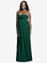 Front View Thumbnail - Hunter Green Dessy Collection Maternity Bridesmaid Dress M434