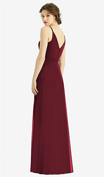 burgundy wrap bridesmaid dress One Size (S to XL) main image 0