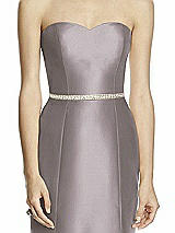 Front View Thumbnail - Cashmere Gray Beaded Sash for Style D742