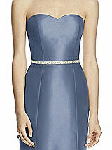 Front View Thumbnail - Larkspur Blue Beaded Sash for Style D742