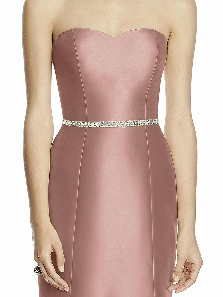 Front View - Neu Nude Beaded Sash for Style D742