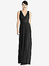 Front View Thumbnail - Black Alfred Sung Bridesmaid Dress D744