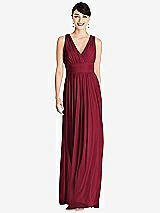 Front View Thumbnail - Burgundy Alfred Sung Bridesmaid Dress D744