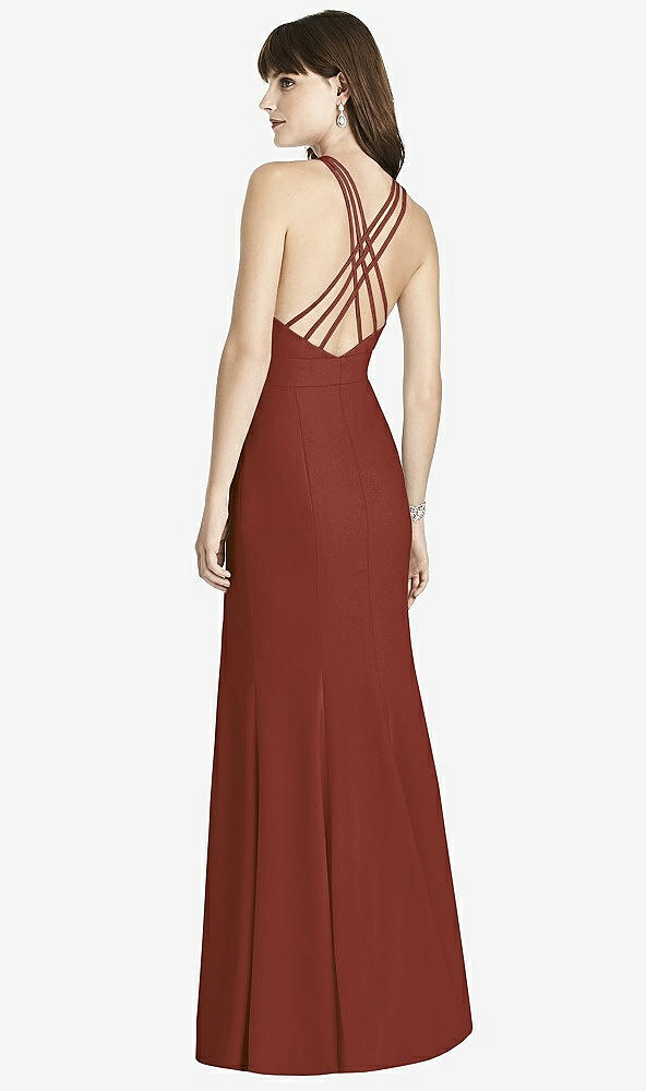 Back View - Auburn Moon Criss Cross Open-Back Trumpet Gown