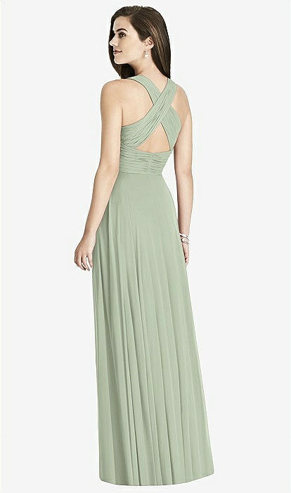 belle bridesmaid dresses Ladivine Bd104 Bridesmaid Dress Satin a Line Scoop Neckline Slit Glass Slipper main image 1