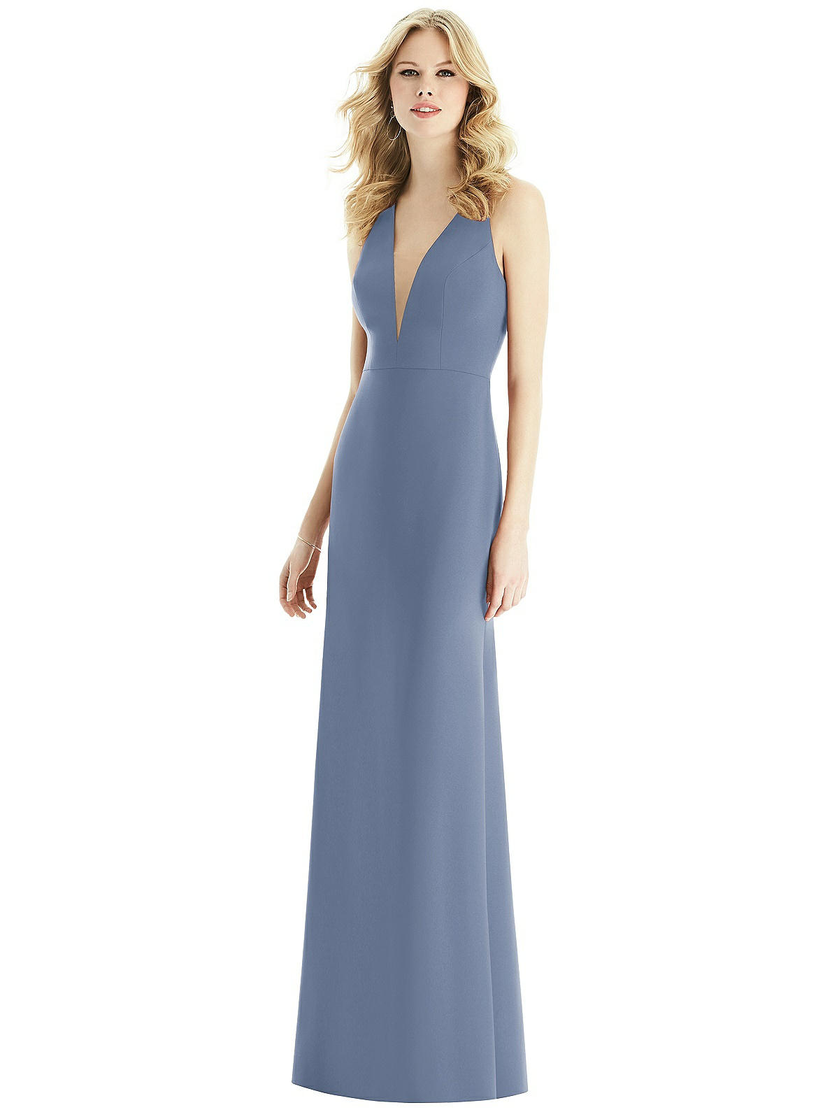 blue dress for baby girl Dusty Blue Bridesmaid Gowns main image 0