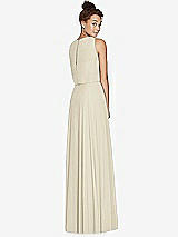 Rear View Thumbnail - Champagne Dessy Bridesmaid Dress 3006