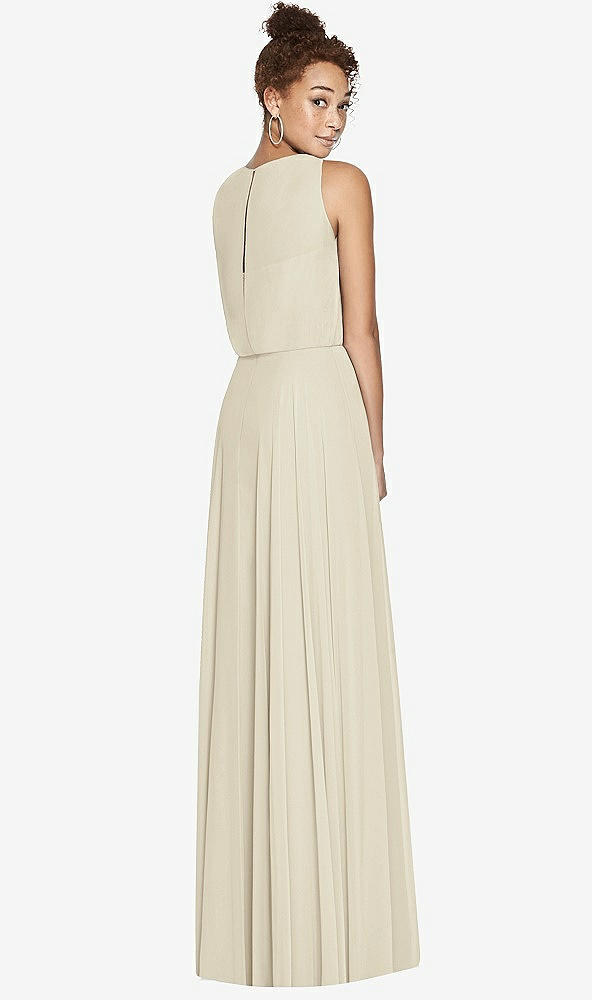 Back View - Champagne Dessy Bridesmaid Dress 3006
