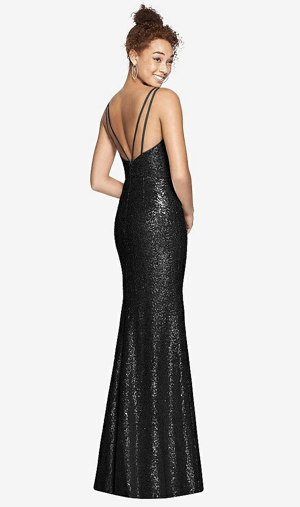 Back View - Black Dessy Bridesmaid Dress 3010