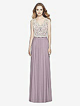 Front View Thumbnail - Lilac Dusk & Ivory After Six Bridesmaid Dress 6773
