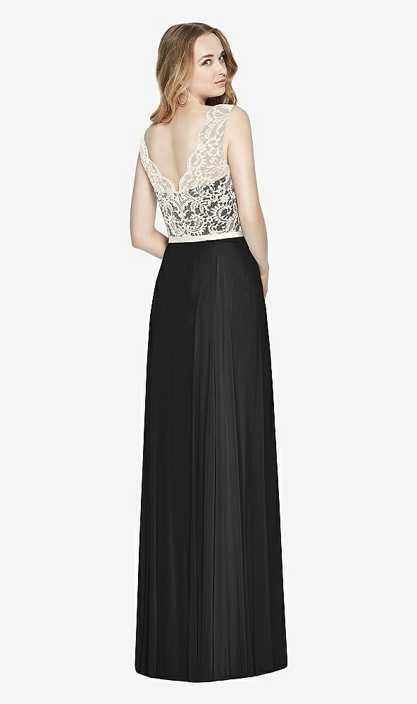 Back View - Black & Ivory After Six Bridesmaid Dress 6773