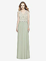 Front View Thumbnail - Celadon & Ivory After Six Bridesmaid Dress 6773