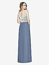 Rear View Thumbnail - Larkspur Blue & Ivory After Six Bridesmaid Dress 6773