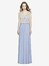 Front View Thumbnail - Sky Blue & Ivory After Six Bridesmaid Dress 6773