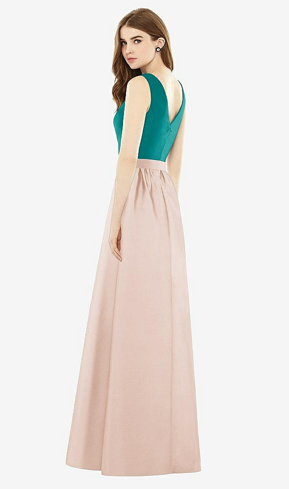 Back View - Cameo & Jade Alfred Sung Bridesmaid Dress D752
