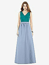 Front View Thumbnail - Cloudy & Jade Alfred Sung Bridesmaid Dress D752