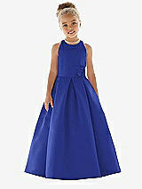 Front View Thumbnail - Cobalt Blue Flower Girl Dress FL4059