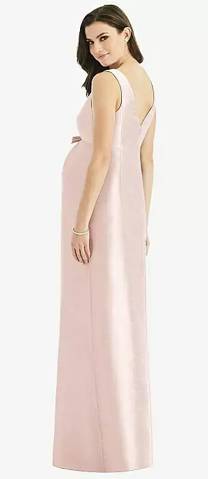 princess polly baby blue dress Seraphine Brylee Shirred Maternity Maxi Dress, Blush main image 1