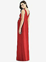 Rear View Thumbnail - Poppy Red Sleeveless Satin Twill Maternity Dress