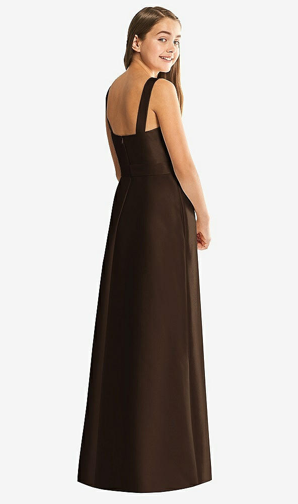 Back View - Espresso Alfred Sung Junior Bridesmaid Style JR544