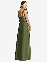Rear View Thumbnail - Olive Green Alfred Sung Junior Bridesmaid Style JR544