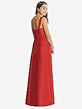 Rear View Thumbnail - Poppy Red Alfred Sung Junior Bridesmaid Style JR544