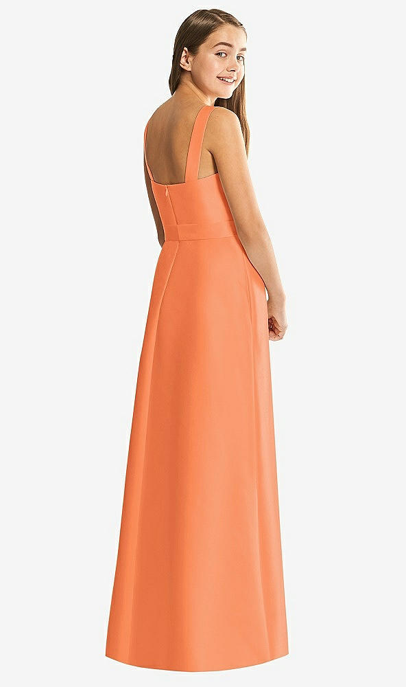 Back View - Portofino Orange Alfred Sung Junior Bridesmaid Style JR544