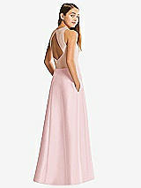 Front View Thumbnail - Ballet Pink & Cameo Alfred Sung Junior Bridesmaid Style JR545