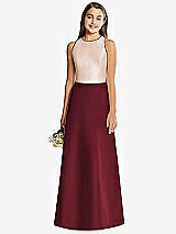 Rear View Thumbnail - Cabernet & Cameo Alfred Sung Junior Bridesmaid Style JR545