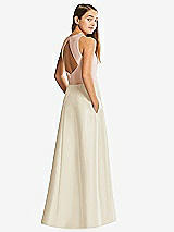 Front View Thumbnail - Champagne & Cameo Alfred Sung Junior Bridesmaid Style JR545
