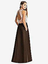 Front View Thumbnail - Espresso & Cameo Alfred Sung Junior Bridesmaid Style JR545