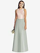 Rear View Thumbnail - Willow Green & Cameo Alfred Sung Junior Bridesmaid Style JR545
