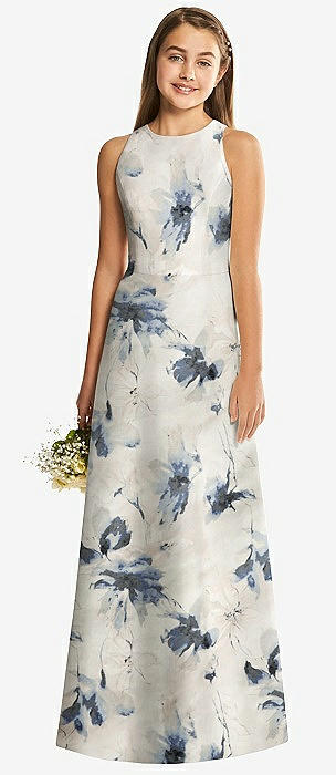 formal floral dresses for juniors Chiffon Flower Girl Dress | Teen Girl Formal Dress main image 0