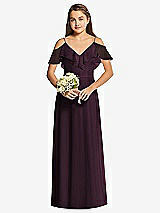 Front View Thumbnail - Deep Plum Dessy Collection Junior Bridesmaid Dress JR548