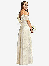 Rear View Thumbnail - Butter Yellow Floral Dessy Collection Junior Bridesmaid Dress JR548