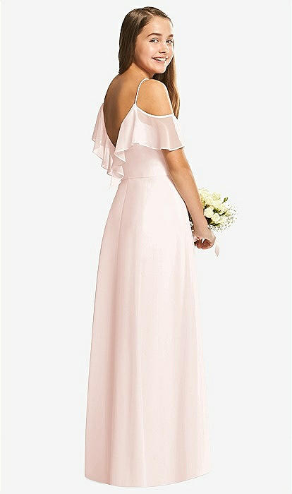 bridesmaid dresses with matching junior Junior Bridesmaid Dress Square Neck Satin A-Line Gown with Bow COCOMELODY B0C7KY63LX, Grey