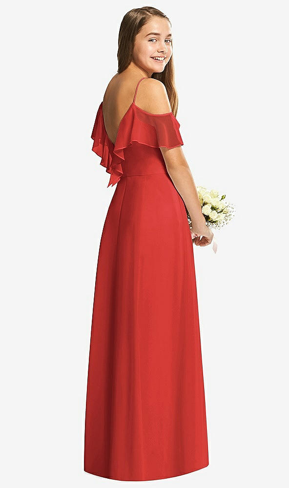 Back View - Poppy Red Dessy Collection Junior Bridesmaid Dress JR548