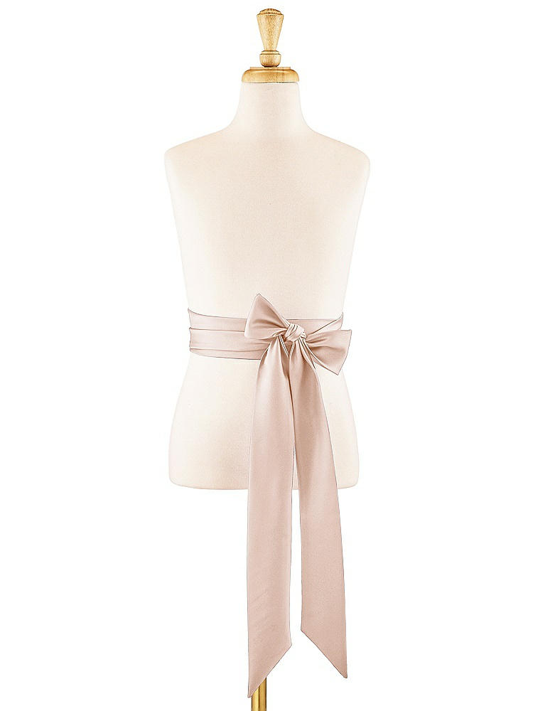 Front View - Cameo Satin Twill Flower Girl Sash