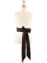 Front View Thumbnail - Espresso Satin Twill Flower Girl Sash