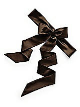 Rear View Thumbnail - Espresso Satin Twill Flower Girl Sash