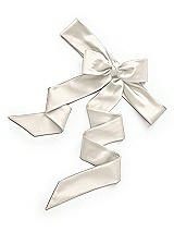 Rear View Thumbnail - Ivory Satin Twill Flower Girl Sash