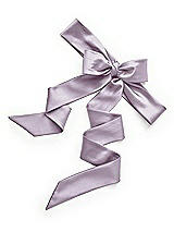 Rear View Thumbnail - Lilac Haze Satin Twill Flower Girl Sash