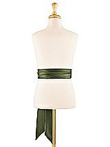 Alt View 1 Thumbnail - Olive Green Satin Twill Flower Girl Sash
