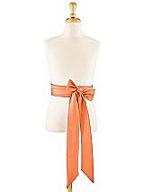Front View Thumbnail - Portofino Orange Satin Twill Flower Girl Sash