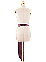 Alt View 3 Thumbnail - Deep Plum Satin Twill Wedding Sash
